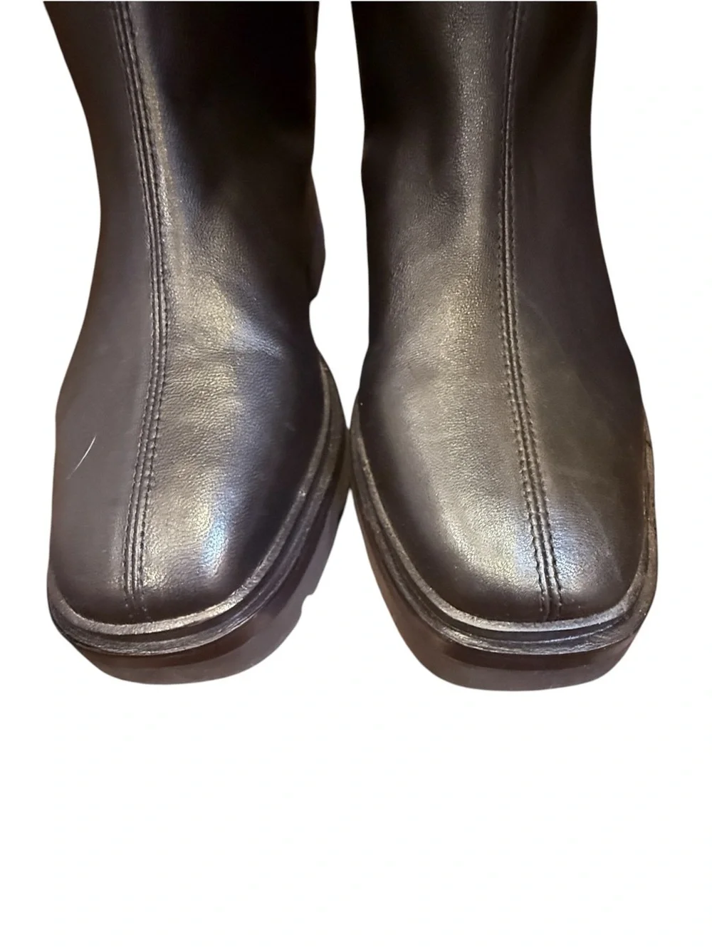 Vince Women’s Rune Leather Knee-High Pull On Riding Style Black Boot sz 10
